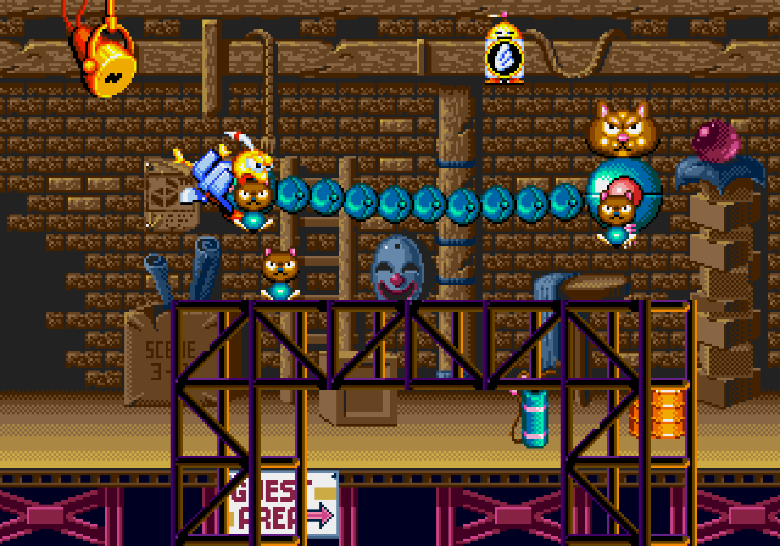Jeu Dynamite Headdy VF Complet Pour Mega Drive - Bon état - Édition SEGA - Action/aventure